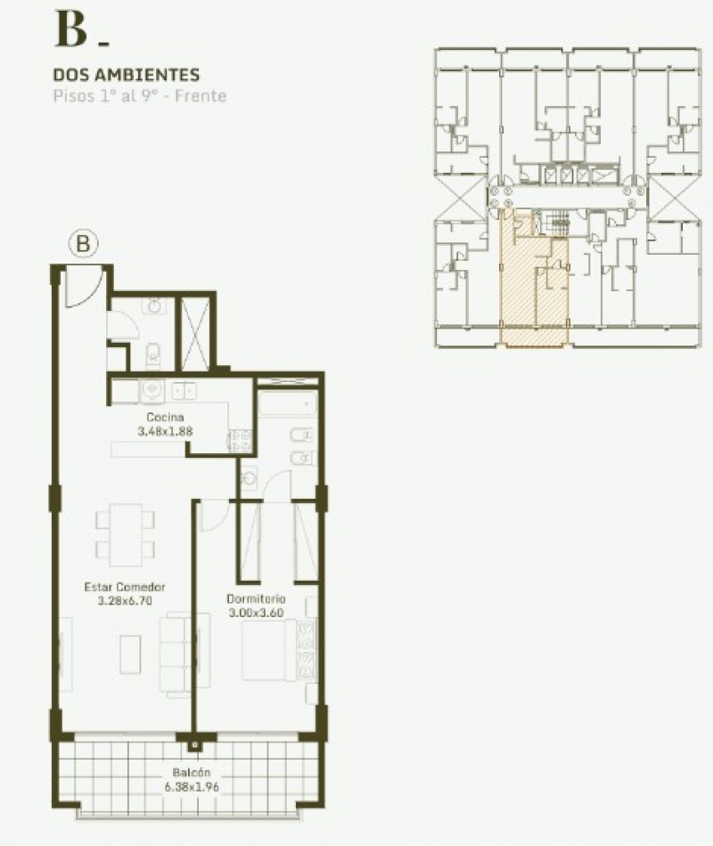 Depto 2 Amb 83 m² en Pozo Hurlingham | Balcon Terraza + Suite | Terrazas de Roca