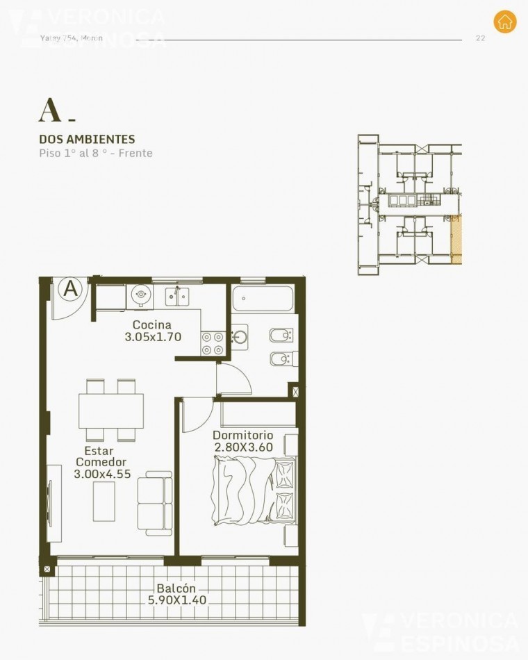  Departamento 1 Ambiente  a estrenar  | Moron Centro 